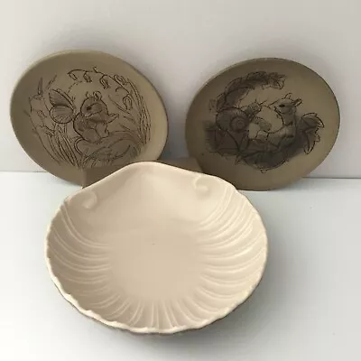 Buy Two Poole Pottery Bird Pin Dishes 1960’s And Shell Shaped Dish • 7.50£