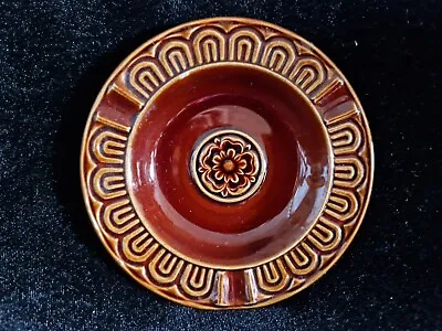 Buy Collectable Vintage Poole Pottery Brown Ceramic Ashtray 12 Cm • 10£