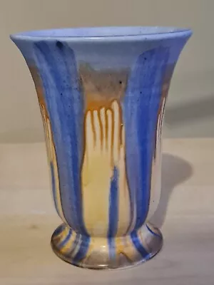 Buy Shelley Harmony Dripware SMALL Vase Blue Brown 1930s Drip Glaze Art Deco 4.5  • 30£