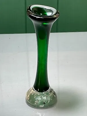 Buy Swedish Aseda Studio Clear & Green Bone Shape Art Glass Posy Bud Vase • 8.99£