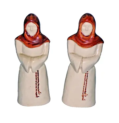 Buy Rye Cinque Ports Pottery Set Salt And Pepper Shakers Monk Pattern • 12.25£