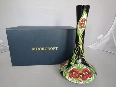 Buy Moorcroft Boxed Large VASE  FLORIAN FLAME Pattern Issued 2009 Perfect + Box • 225£
