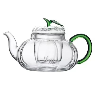 Buy  Glass Pumpkin Stripe Pot Loose Leaf Tea Infusers Chinese Teapot • 19.38£