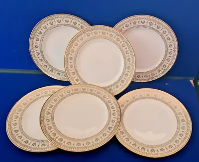 Buy Six Rare Royal Staffordshire China 'Gold Victoria ' Pattern Dinner Plates • 190£