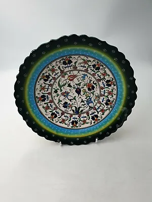 Buy Authentic Gini Kutahya Turkish Ceramic Pottery Wall Plate Colourful Floral Scall • 28.99£