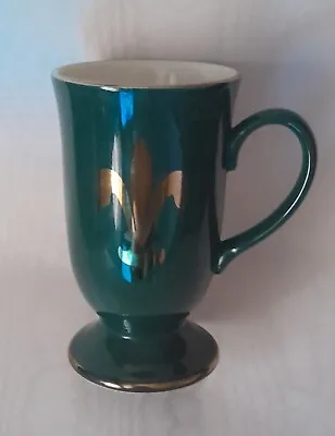 Buy Hornsea Pottery Green And Gold Fleur De Lis Coffee Mug • 0.99£