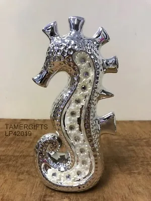 Buy NEW Silver Mille & Ivory Decorative Mille Sea Horse Figure Ornament • 10.99£