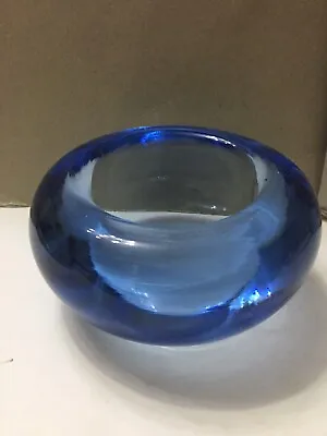 Buy Studio Art Glass:Light Blue Glass Bowl,Murano Glass,Scandinavia Glass,British • 12.50£