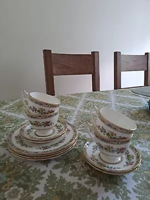 Buy Coalport Ming Rose Bone China - Set Of 4 Teacups, Saucers, And Side Plates  • 30£