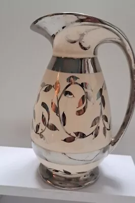 Buy Vintage Myott, Son & Co.  England Pitcher Hand Painted 8  Silver Lustre • 23.68£
