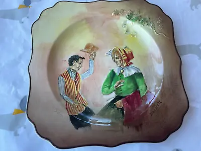 Buy Doulton Dickens Series Ware Plate 8  Sam Weller & Mrs Bardell In Relief D5833 • 8.99£