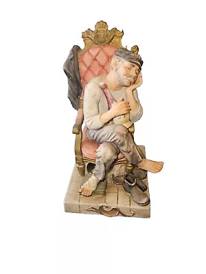 Buy RARE Signed Pucci Capodimonte Porcelain Figurine “The Italian Drunk Musician” • 119.88£