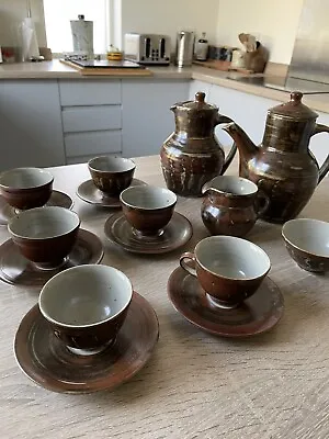 Buy Harry & May Davis Crowan Studio Pottery Coffee Set Rare To Find A Complete Set • 295£