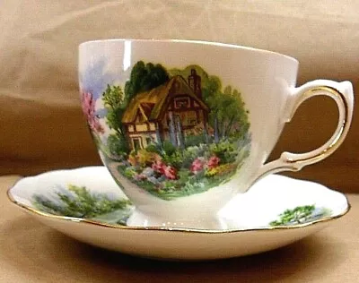 Buy Royal Vale Country Cottage Ridgway Potteries Tea Cup & Saucer Bone China Mint! • 14.38£