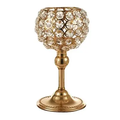 Buy Large Stunning Tea Light Candle Holders Crystal Glass Effect,Wedding Candlestick • 14.14£