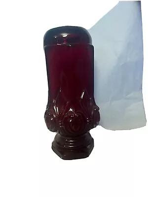Buy Indiana Tiara Glass Queen's Vase Ruby Red Pressed Glass • 38.51£