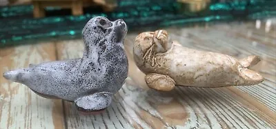 Buy 2 X  Small Ark Studio Pottery Baby Seals Handmade In Devon • 5£