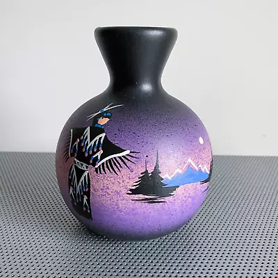 Buy Native American Art Pottery Vase 5 1/2” Signed Judy Birkhorse Navajo Southwest • 22.77£