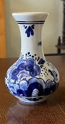 Buy Delft Blue Vase - Holland - Handmade -vintage-rare • 11£