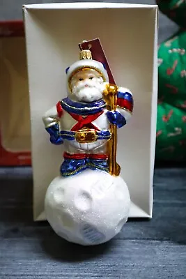 Buy Glassware Art Studio Hand Blown Christmas Ornament Santa Astronaut & Moon Poland • 23.48£