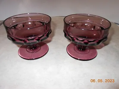 Buy Vintage Amethyst Purple Depression Glass Sherberts- Fruits- Ice Cream Dishes • 15.39£