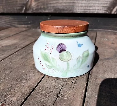 Buy Buchan Portobello Pottery Thistle Lidded Jar Handpainted FREE P&P  • 11.60£