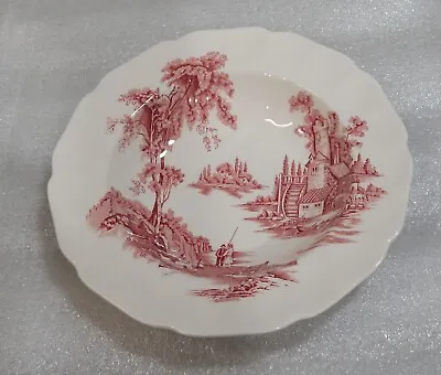 Buy Vintage Johnson Brothers Pink The Old Mil Soup  Bowl 8  1/2  • 4.74£