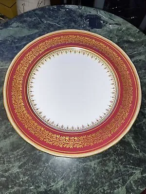 Buy Aynsley England Vintage Red /Gold Bone China 10 1/2  Dinner Plate (Per Piece) • 67.49£