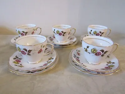 Buy Duchess Bone China 15 Piece Tea Set Romance 5 Cups Saucers & Tea Plates • 24.99£