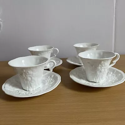 Buy 4 Royal Stafford English Fine Bone China Old English Oak Tea Cups & Saucers Vgc • 19.95£