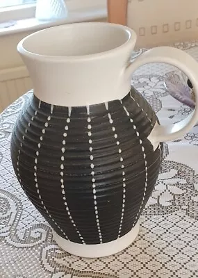 Buy Vintage Denby Burlington Black And White Stone Ware Large Jug Vase • 30£