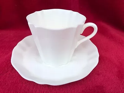 Buy Wedgwood White Bone China One Tea Cup & Two Saucers Pattern Y967 W White Handle • 13.49£