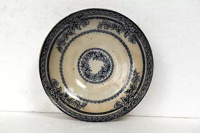 Buy Antique Scottish Pottery Plate Transfer Were Stick Soup Bowl Porcelain Blue Whit • 92.40£