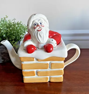 Buy Carlton Ware England Santa Claus Chimney Tea Pot Christmas Holiday • 18£