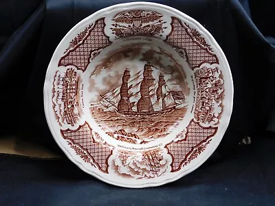 Buy Alfred Meakin Fair Winds Brown Rimmed Soup Bowl • 9.44£