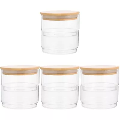 Buy  4 Sets Grain Jars Glass Storage Containers With Lids Large Dry Fruit • 53.99£