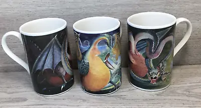 Buy 3x Dunoon  Andrews Eccleshall Fine Stoneware  Dragon Mugs Collectable • 15£