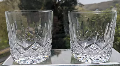 Buy X 2 Waterford Lismore Pattern Crystal Whiskey Tumblers Glasses 8.5 Cm  - Signed • 44.99£