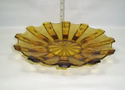 Buy Art Deco Amber Glass Bowl, Stolzle Czechoslovakia, Mid 20th C Pressed, Moulded. • 14.99£