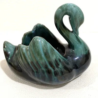 Buy Blue Mountain Pottery Swan Drip Glaze Blue-Green Made In Canada • 18.96£