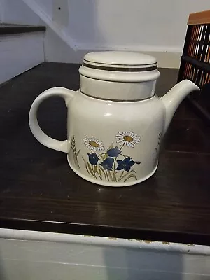 Buy Royal Doulton Hill Top Royal Doulton  Beige Floral Lambeth Ware Pottery Tea Pot • 6£