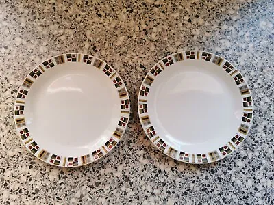 Buy 2 X Alfred Meakin Random Pattern 9  Breakfast / Lunch Round Plate  • 14.83£