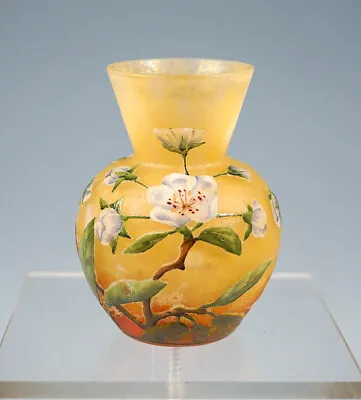Buy Daum Nancy Art Nouveau Cameo Vase Apple Blossoms Um 1910 • 1,881.22£