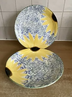 Buy Poole Pottery - Vincent Sunflower - 2 X 27.5 Cm Dinner Plates  • 20£