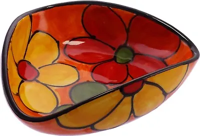 Buy Triangular Tapas Bowl / Dish 16 Cm X 4.5 Cm  Spanish Handmade Ceramic Pottery   • 13.99£