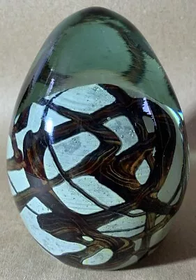 Buy Large Vintage Mdina Egg Shaped Art Glass Paperweight. • 14£