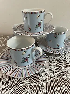 Buy Lot Of 4 LAURA ASHLEY KALEIDOSCOPE CUP AND SAUCER EXCELLENT PRE-OWNED CONDITION! • 43.43£