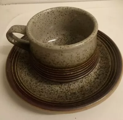 Buy Purbeck Portland Tea/Coffee Cups And Saucer - Speckled Pottery Tea For 1 • 6.50£