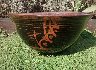 Buy David Leach Studio Pottery Stoneware Spectacular Huge Tenmoku Bowl • 894£