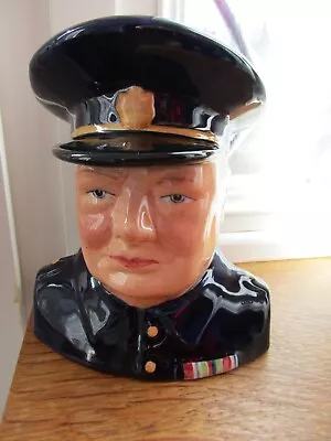 Buy Carlton Ware  Winston Churchill  In Navy Attire And Medals Character Jug • 44£